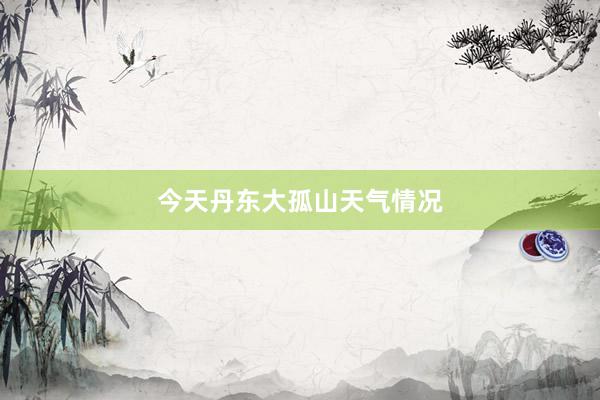 今天丹东大孤山天气情况